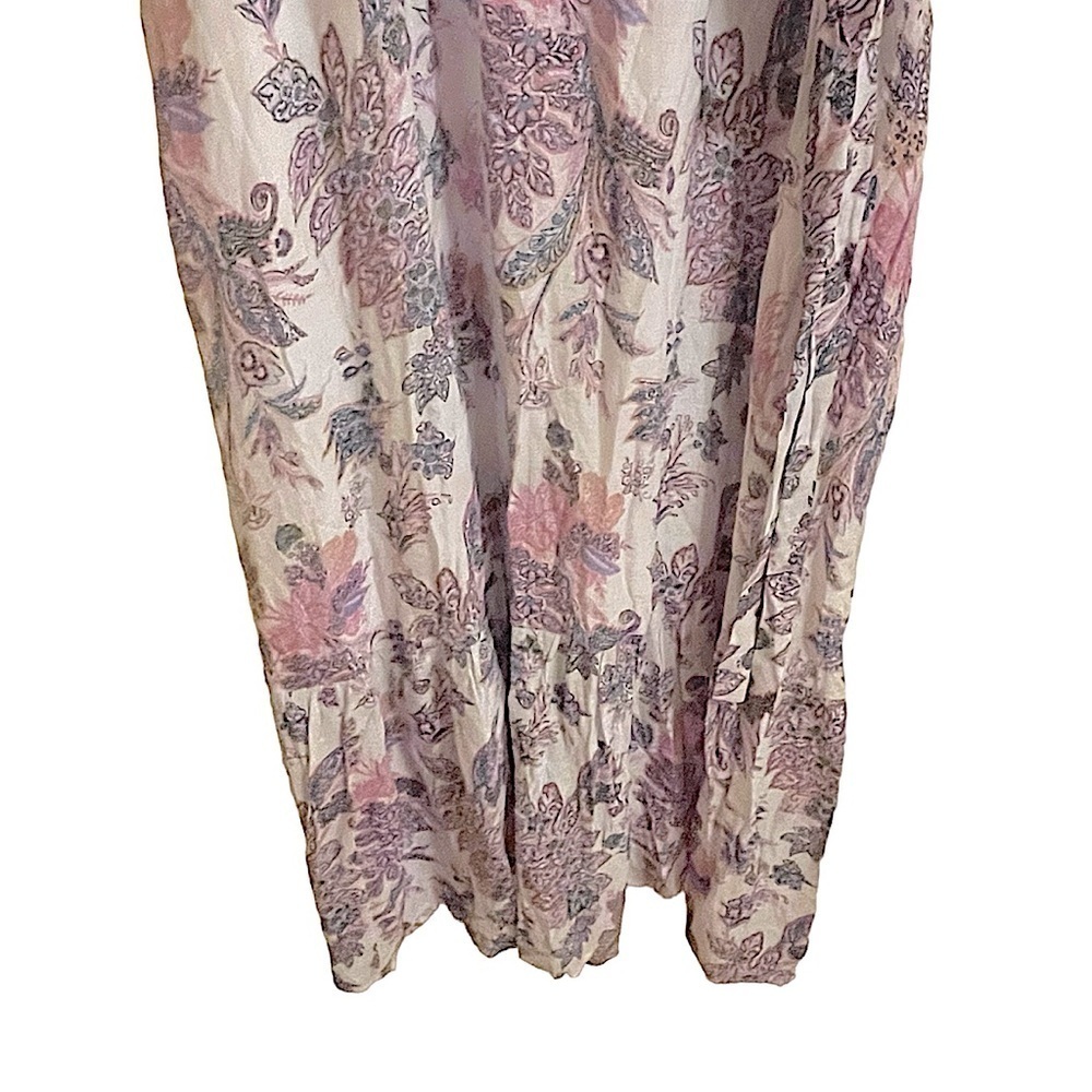 NWT Lane Bryant Cap Flutter Sleeve Surplice Tiered Print Maxi Dress Size 22 - Picture 7 of 13